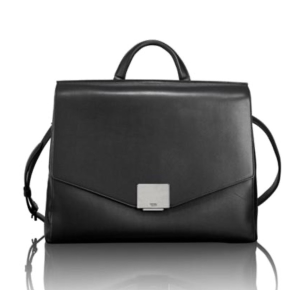 Tumi Bags Brand New Black Tumi Leather Laptop Bag Tavi Style Poshmark